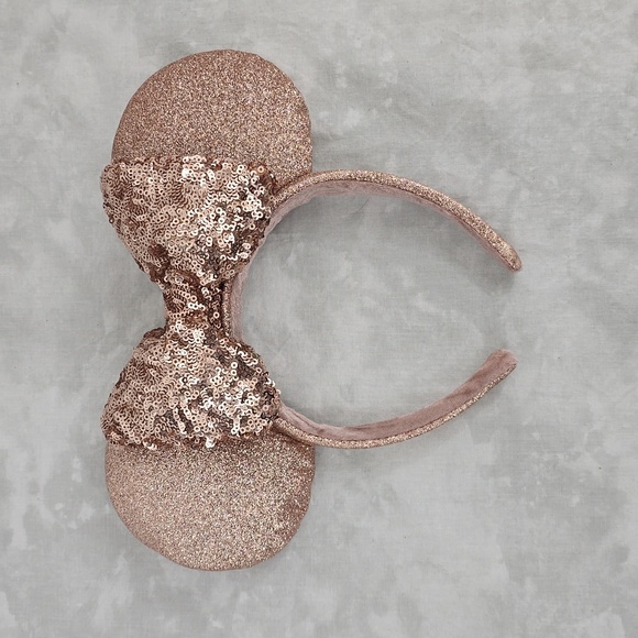 Disney Accessories - Disney Minnie Mouse Rose Gold Glitter and Sequin Headband